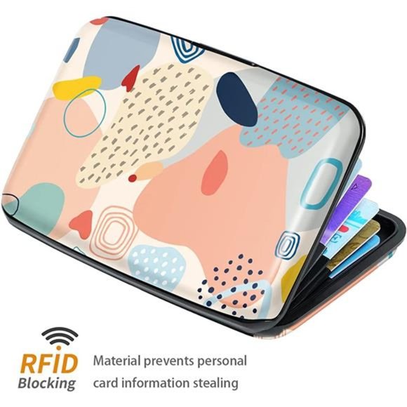 Mini Credit Card Holder, RFID Blocking Slim Hard Card Case ID Case Travel Wallet - Picture 8 of 8